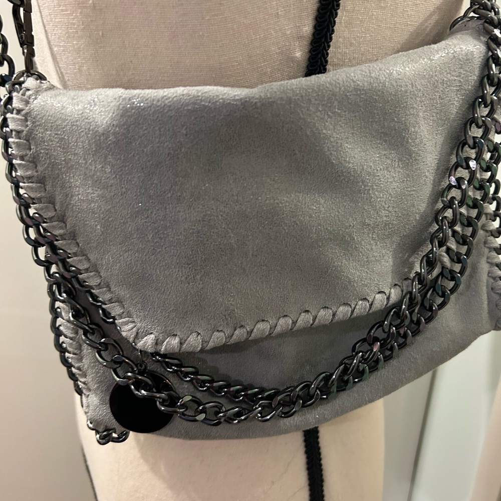 Crossbody vegan grey handbag